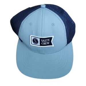 Salty Crew Pinnacle 2 Blue and Navy Trucker Baseball Hat‎ Unisex